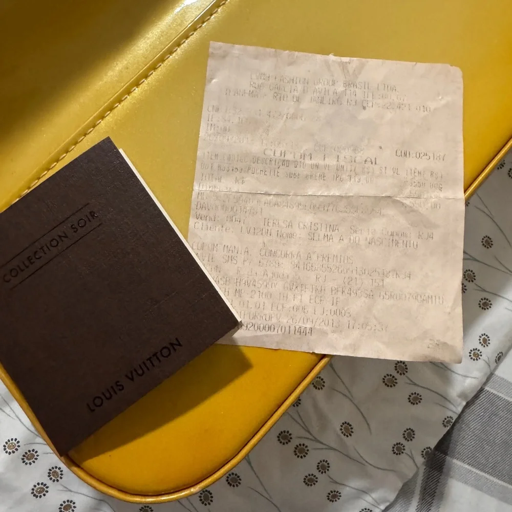 Louis Vuitton Yellow Designer Clutch - Picture 9 of 9